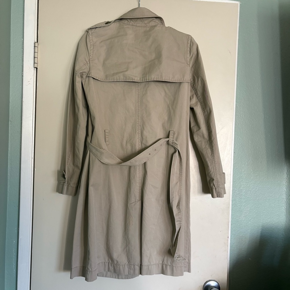QMack Trench Coat Tan Cotton Women’s size Small - Picture 2 of 7